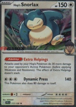 Hop's Snorlax  (xJTG 117)