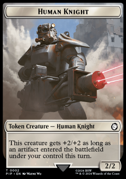 Human Knight Token (W 2/2) // Radiation