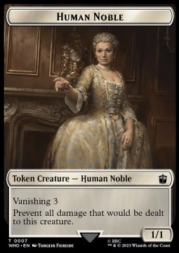 Human Noble Token (W 1/1) // Treasure Token (V.4)