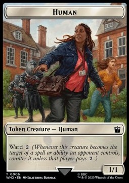 Human Token (W 1/1 Ward 2) // Clue Token (V.3)