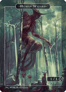 Human Wizard Token (Blue 1/1) (V.1)
