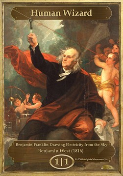 Human Wizard Token (Blue 1/1)
