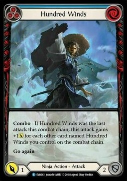 Hundred Winds (Blue) (Extended Art Rainbow Foil)