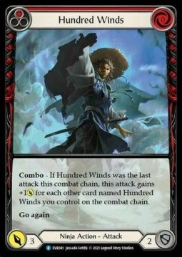 Hundred Winds (Red) (Extended Art Rainbow Foil)