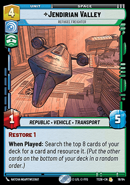 Jendirian Valley, Refugee Freighter
