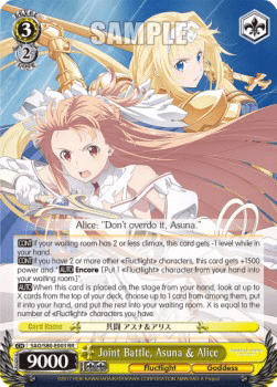 Joint Battle, Asuna & Alice (V.1 - Double Rare)