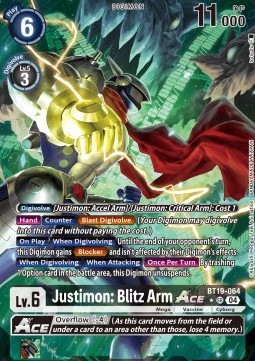 Justimon: Blitz Arm Ace (BT19-064) (V.2)