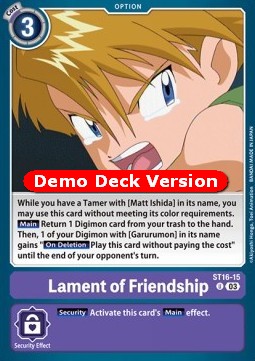Lament of Friendship (ST16-15)