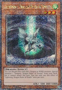 Lightning, Dragon Ruler of Drafts (V.2 - Quarter Century Secret Rare)