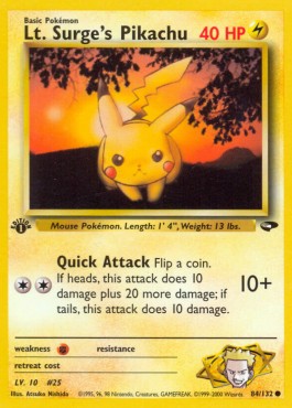 Lt. Surge's Pikachu  (GC 84)