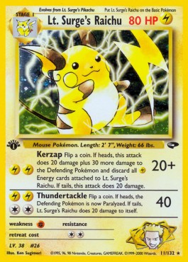 Lt. Surge's Raichu  (GC 11)