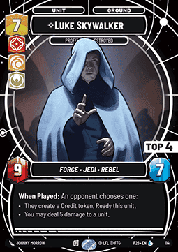Luke Skywalker, Profit or Be Destroyed (V.3)