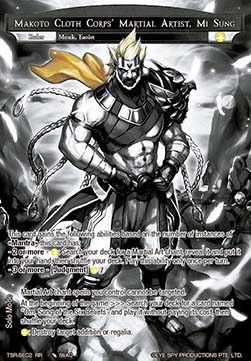 Makoto Cloth Corps' Martial Artist, Mi Sung // Mi Sung, True Believer (V.2 - Secret Rare)
