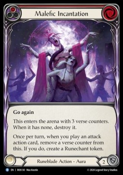 Malefic Incantation (Red) (Rainbow Foil)