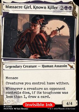 Massacre Girl, Known Killer (V.2)