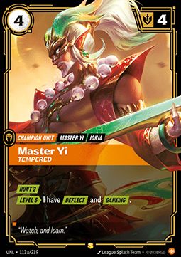 Master Yi, Tempered (V.2 - Showcase)