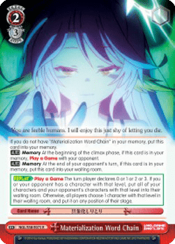 Materialization Word Chain