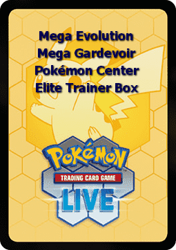 Mega Evolution Live Code Card: Mega Gardevoir Pokémon Center Elite Trainer Box (xMEG)