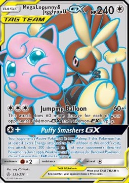 Mega Lopunny & Jigglypuff GX  (CEC 225)