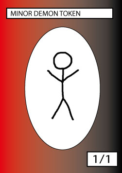 Minor Demon Token (Black and Red 1/1)