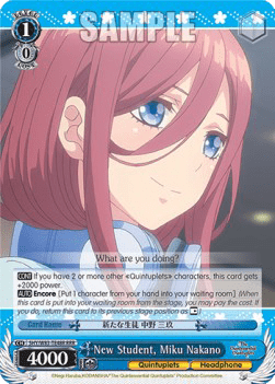 New Student, Miku Nakano (V.2 - Triple Rare)