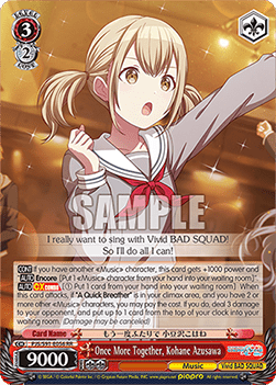 Once More Together, Kohane Azusawa (V.1 - Double Rare)