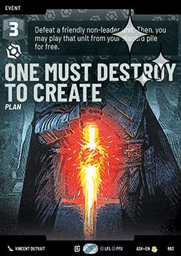 One Must Destroy to Create (V.4)
