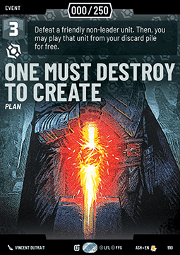 One Must Destroy to Create (V.5)