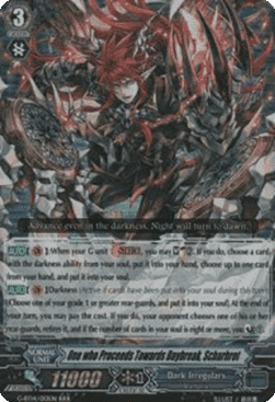 One who Proceeds Towards Daybreak, Scharhrot [G Format] (V.1 - Triple Rare)