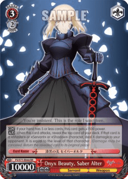 Onyx Beauty, Saber Alter (V.1 - Double Rare)