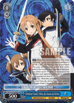 《Ordinal Scale》 Silica & Asuna & Kirito (V.2 - Super Rare)