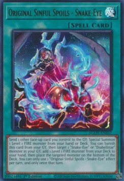 Original Sinful Spoils - Snake-Eye (V.2 - Quarter Century Secret Rare)