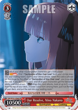 Our Resolve, Nino Nakano (V.2 - Super Rare)