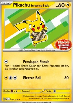 Pikachu Wearing a Batik Shirt  (SV-P/ID 101)