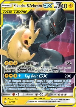 Pikachu & Zekrom GX  (TEU 33)