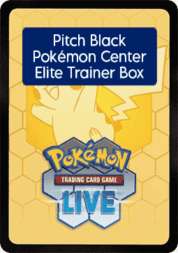 Pitch Black Live Code Card: Pokémon Center Elite Trainer Box (xPBL)