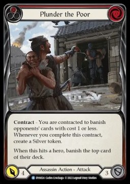 Plunder the Poor (Red) (Rainbow Foil)