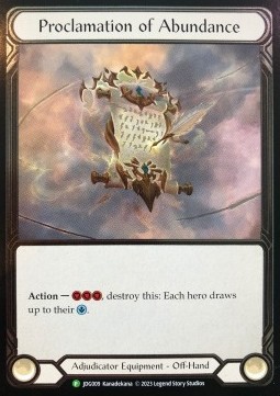 Proclamation of Abundance (Cold Foil)