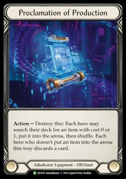 Proclamation of Production (Cold Foil)