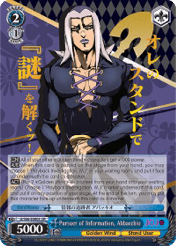 Pursuer of Information, Abbacchio (V.2 - JoJo Rare)