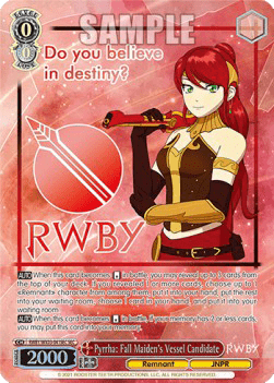 Pyrrha: Fall Maiden's Vessel Candidate (V.2 - Secret Rare)