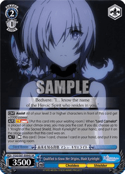 Qualified to Know Her Origins, Mash Kyrielight (V.2 - Super Rare)