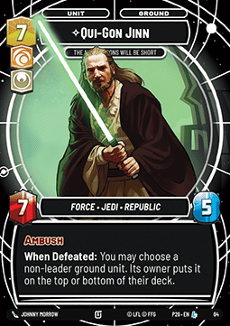Qui-Gon Jinn, The Negotiations Will Be Short (V.1)