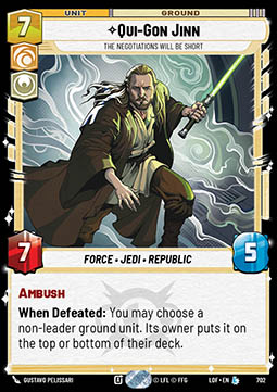 Qui-Gon Jinn, The Negotiations Will Be Short (V.2)