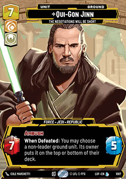 Qui-Gon Jinn, The Negotiations Will Be Short (V.4)
