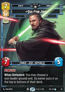 Qui-Gon Jinn, The Negotiations Will Be Short