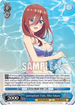 Quintuplicate Trails, Miku Nakano (V.2 - Super Rare)