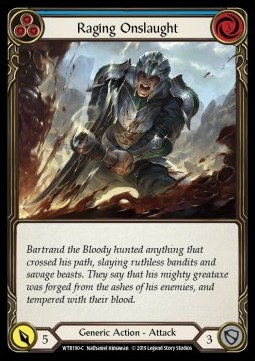 Raging Onslaught (Blue) (Rainbow Foil)