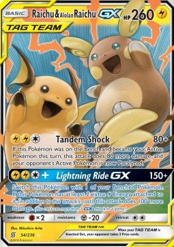 Raichu & Alolan Raichu GX  (UNM 54)