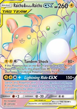 Raichu & Alolan Raichu GX  (UNM 241)